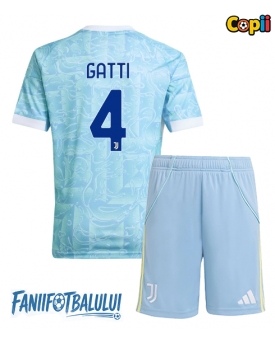 Juventus Federico Gatti #4 Echipament de Fotbal Replică 2025-26 Copii Deplasare (+ Șorturi)